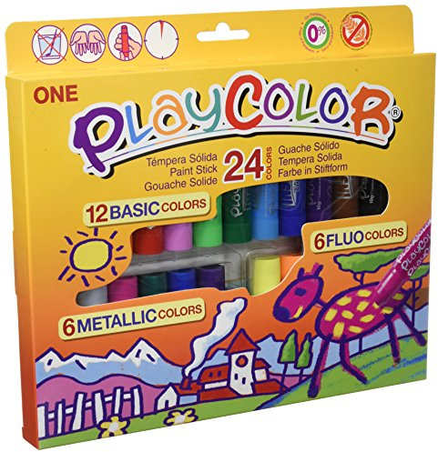 PLAYCOLOR Pack One (Basic+Metallic+Fluo) - Farbe in Stiftform - 24-02041