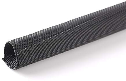 MGI SpeedWare Woven Mesh Split-Sleeve Wire Loom for High-Temperature Automotive Harness and Home Cable Management - 25 feet (1/4)