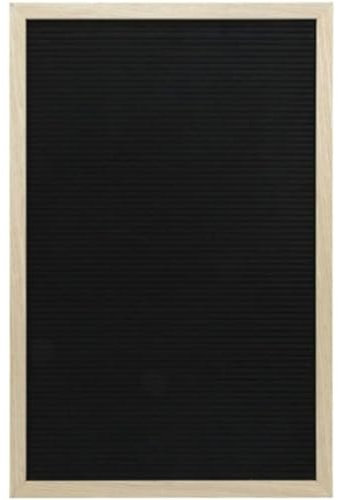 Securit Whiteboard mit Buchstaben 40x60 cm aus Naturholz und Filz - bestehend aus 360 Buchstaben, Zahlen, Symbolen und einem Wandmontageset