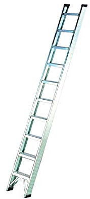 Svelt Scala Agricola in Alluminio a Gradini Larghi 8 cm – Montanti Paralleli – H 266 cm – Portata 150 kg – Norma D.Lgs. 81/2008 – Per Raccolta e Potatura (10 gradini)
