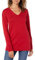 Amazon Essentials Jersey Tipo Túnica Ligero de Manga Larga y Cuello en Pico (Disponible en Tallas Grandes) Mujer, Rojo, M
