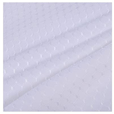 Homxi Bad Vorhang 120x180 Duschvorhänge Polyester Antischimmel Rautenmuster Waschbarer Duschvorhang Weiß