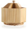 BSTKEY Wood Rotating Kitchen Utensil Holder, Countertop Kitchen Tableware Storage Organizer Cooking Tool Holder with Multiple Compartments and Removable Divider