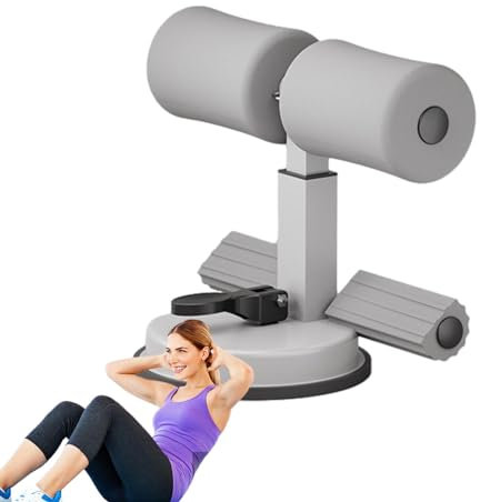 1 x Sit-Up-Stange – stabiles Sit-Up-Assistentwerkzeug, Kraftverstärker-Workout, Bauchmuskeltraining, einfache Einrichtung, Rumpfstärkungsstange, Bauchmuskeltraining, Grau