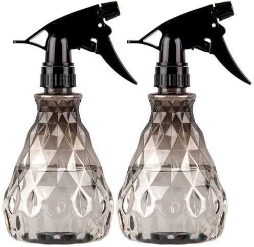 Vwoqiy 2 Piezas Botella de Aerosol, 500ml Botella de Spray Plástico Vacías, Botellas Atomizador de Agua, Botellas de Pulverización para Regar Plantas de Jardín (Gris)