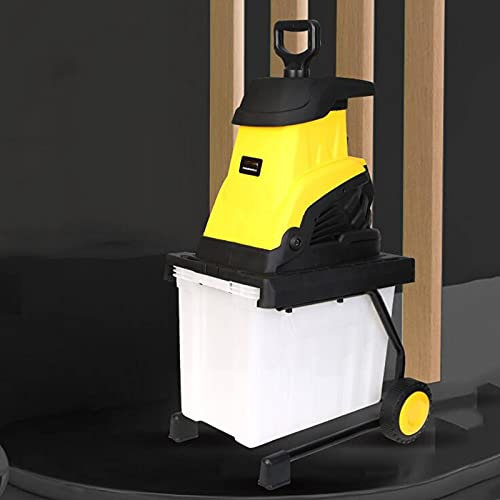 JMOZHCD Garden Shredder, 2500W Electric Wood Leaf Branch Chipper Shredder Mulcher,Double Switch Protection And 50 Litre Collection Box