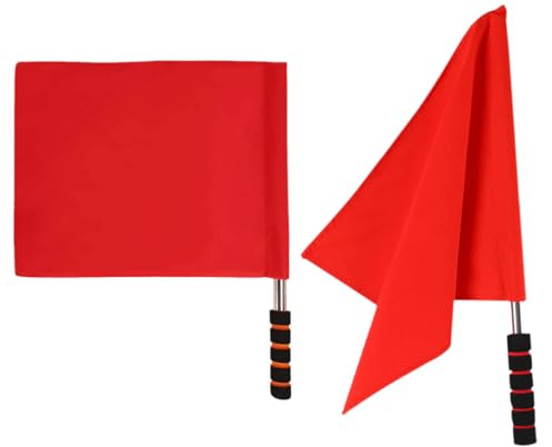 JOINPAYA Bandiere Arbitro Calcio 2 Pezzi Manico in Spugna Bandierine D’Angolo Segnalazione Manuale per Sport Basket e Calcio Eventi Sportivi Scuola Allenamento