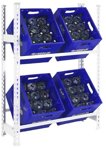 Simonrack Drinks Crate Rack, 2 Boxes, Bottle Rack, Drink Crate Holder, Crate Rack, Blue - Simonbottle
