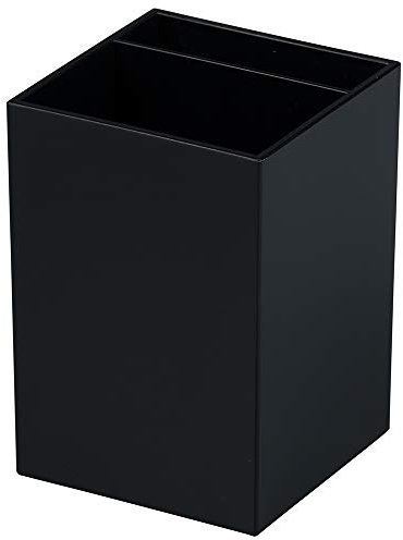 JAM PAPER Plastic Pen Holder - Black - Desktop Pencil Cup Sold Individually