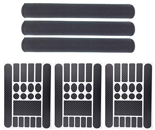 Zelerdo 3 Pack Bike Frame Chain Protective Guard Pad and 3 Pieces Bicycle Chainstay Protector Decal