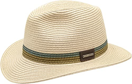 CHILLOUTS Manaus Hat Herren Sonnenhut - Panama Hut Herren Sommer UV Schutz UPF50+, Strohhut Breite Krempe, Hochwertiger Sonnenhut Verstellbar, Natural, S-M