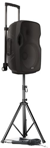 Enceinte Autonome Gemini AS 10 Togo - 1000W - Active sur Batterie USB/Bluetooth/AUX/S avec Microphone, SONORISATION DJ PA Pied