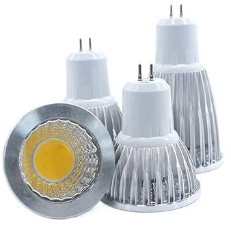 RZL Lighting, Pack of 10, LED COB Spotlight Lamp GU10/E27/GU5.3/E14 AC220V 3W/5W/7W Household Ceiling Aluminum Shell Lamp Light Source(White,GU5.3 7W)
