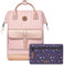 CABAIA - Sac à Dos Adventurer Queretaro - Maxi 23L - Déperlant - Compartiment Ordinateur Portable 15 - 2 Poches - Certifié Vegan - Sac Voyage, Affaires, École pour Homme et Femme - Rose