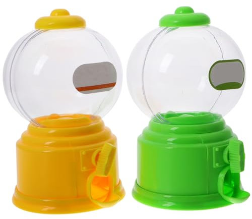 HEMOTON 2pcs Mini Candy Dispenser Machine Toy Sweet Machine Gumball Vending Device for Boys and Girls