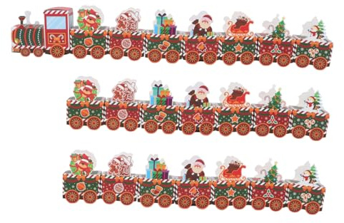 Zerodeko DIY Julkalender Godisbox Tåginspirerad Fyllbar Adventskalender med Fack Återanvändbar Julgodisförvaring för Nedräkning och Juldekoration