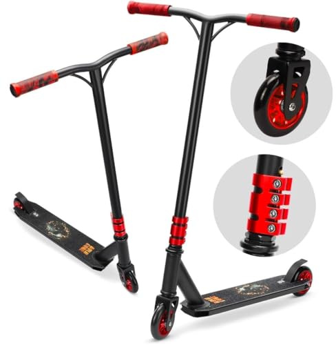 BOLDCUBE Deluxe Stunt Scooter | Trottinette Freestyle Enfants Ages 8-12 Ans | ABEC 9 | Gripes Marbrés | 7+ Ans | Enfants Ados et Adultes