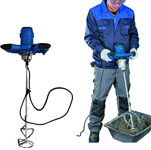 Mezclador de mortero para pintura, yeso y pavimento, batidor de mortero (agitador manual, 2600 W, regulación de la velocidad, transmisión de 6 velocidades, ergonómico, alojamiento del agitador: M14)