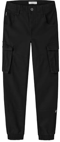 NAME IT Cargo Pants Regular Fitted 134, Black, 134