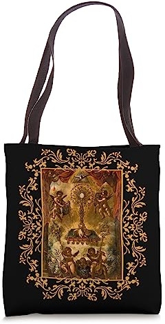 Eucharistic Adoration Pray Monstrance Traditional Latin Mass Tote Bag