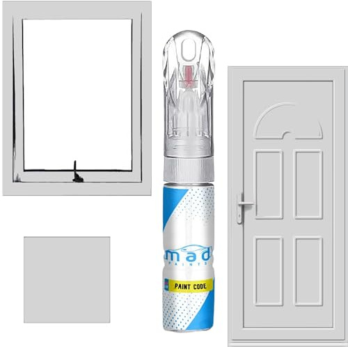 M.A.D MYLDAN AUTO DESIGN M.A.D UPVC Window Door Frame Touch Up Paint Scratch Chip Repair (RAL 7035 LIGHT GREY)