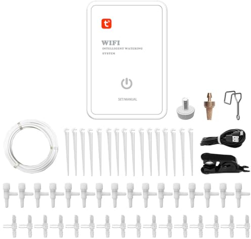 Automatiskt bevattningssystem WIFI Smart Timer Waterer Fjärrkontroll från APP Kompatibel med Tuya Smart Life för krukväxter Balkong Blomma uteplats växter