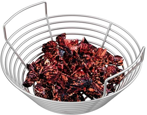 DPZM 12.6'' Stainless Steel Heavy Duty Ash Charcoal Basket for Large Grills, Kamado Joe, Pit Boss, Louisiana Grills, Primo Kamado