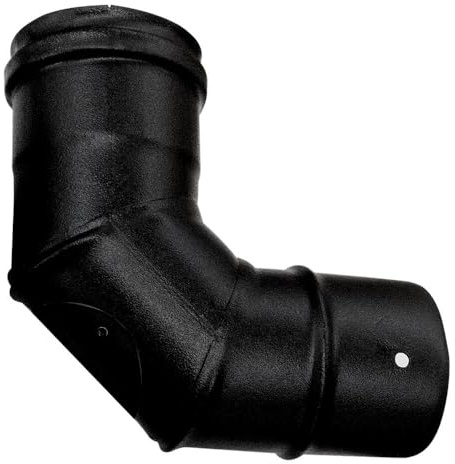 Canna fumaria Curva 90 con ispezione canna fumaria DN 100 smaltato verniciatosmaltato 600 gradi stufa pellet tubo nero CE Made in Italy