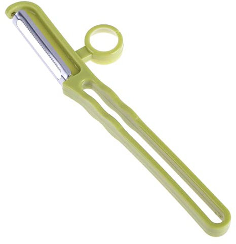 HGDXDP Pelafrutta Coltello pelapatate per Frutta e Verdura 2 in 1 in Acciaio Inossidabile(Green)