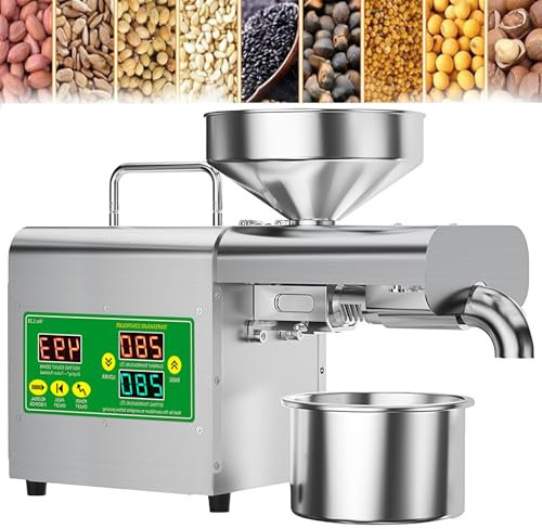Electric Oil Press Machine – 1500W Dual Cold & Hot Press Modes with Digital Temperature Control – Perfect for Home & Commercial Oil Extraction