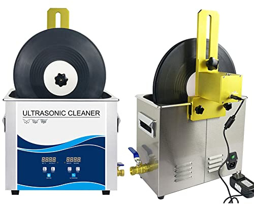 Ultraljud vinylskivrengörare 300 W uppvärmt rengöringssystem med justerbar temperatur och Degas, inkluderar lyftfäste