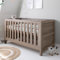 Tutti Bambini Modena Baby Cot Bed - 3-in-1 Wooden Baby Cot/Crib, Toddler & Day Bed with Teething Rails & Adjustable Base, from Birth to 6 Years, Oak (140 x 70 cm)