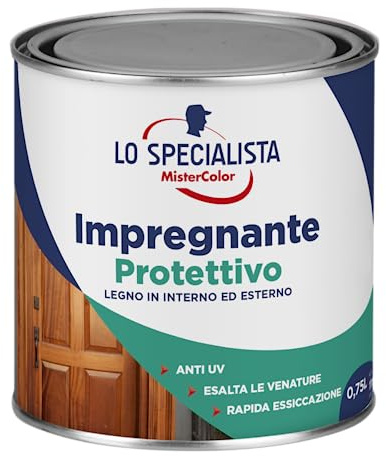 IMPREGNANTE ACQUA, 0,75L, CASTAGNO CHIARO