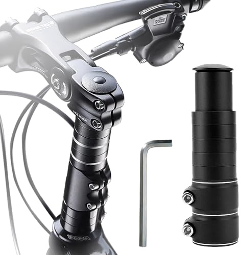 Coztie Bike Stem Riser Handlebar Extender, Aluminium, Black, MTB, Road Bikes, 28.6mm, 120mm