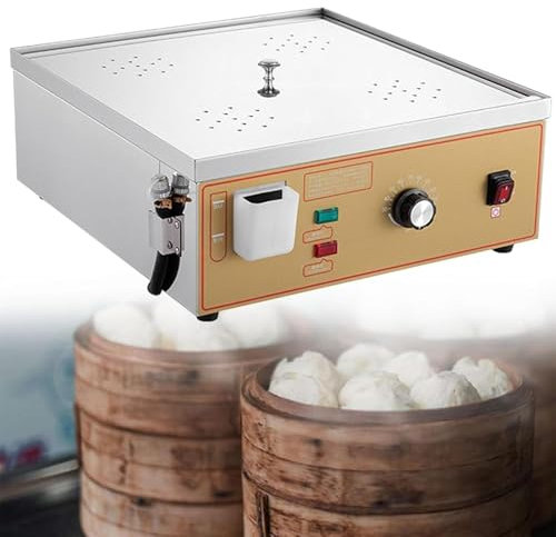 QLXYYFC Vaporiera Commerciale, Vaporiera A 4 Fori, Macchina per La Cottura A Vapore di Panini in Acciaio Inossidabile, per Colazione, Snack Bar, Ristorante, Negozio di Panini