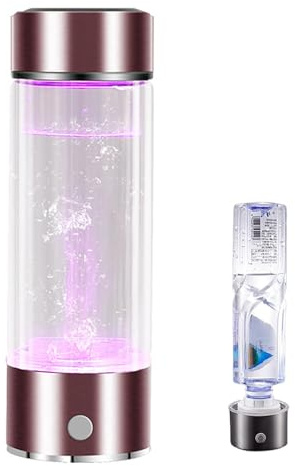 Bärbar Vattenflaska Med Väte Vätevattengenerator Jonisator Få 1300-1600 PPB Hög Koncentration På 3 Minuter Superantioxidanter ORP 430 Ml