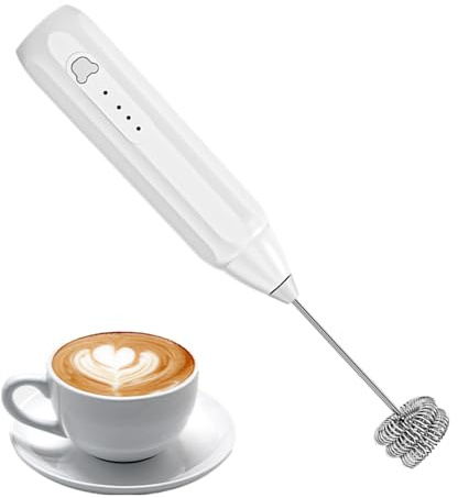 a Batteria Ricaricabile,Elettrico a 3 Velocità Automatico con Bacchetta per Montare la Schiuma,Froth Latte Manuale con Batteria | Per Latte Caffè e Bevande