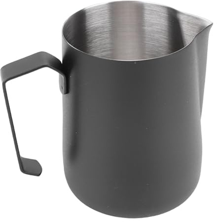 Greensen Bricco Latte per Montare il Latte, 20oz Bricco in Acciaio Inossidabile per Caffè con Scala di Misurazione per Bar, Accessori per Barista per Cappuccino e A (BLACK)