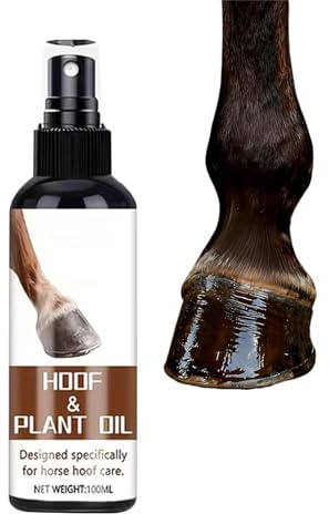 Hudolja, 100 ml fuktgivande snabbtorkande oljespray – vårdande balsam för hästhästhästhoven | för att förhindra sprickor för hälsan under hästvård på bondgården stallranch