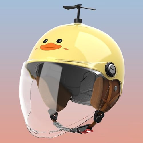 Casque Demi-Jet pour Enfant avec Visière Solaire, Casque De Scooter pour Garçons Et Filles De 3 À 12 Ans, Homologué ECE 22.06 G,48-55cm