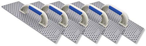 DEWEPRO® Lot de 5 cales de ponçage WDVS en plastique - planche de ponçage pour polystyrène - planche à râper en plastique - planche à gratter - planche de nivellement - taille : 365 x 165 mm