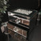 CAPRISTAR ELEGANT SILVER MIRRORED GLASS LARGE JEWELLERY BOX ORGANISER CHEST JEWELLED JEWELLERY BOX 2 DRAWER TOP OPEN