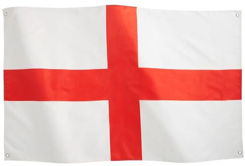 Runesol Drapeau Angleterre 3x5, 91x152cm, Coupe du Monde de Rugby, Croix De La Saint-Georges, 4 Œillets, Œillet A Chaque Coin, Football Anglais, Rugby, Drapeaux Premium, Six Nations, Cricket
