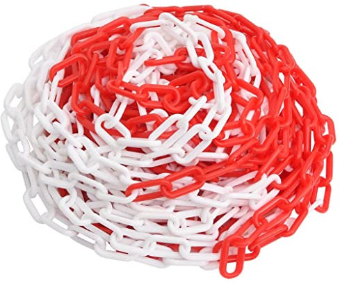 INLIFE 150924 Chaîne de délimitation en plastique Rouge et blanc 100 m Ø 4 mm 3,11 kg