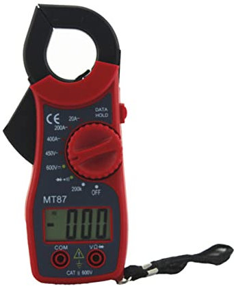 Veemoon Multimetro Digitale Con Pinza Amperometrica Tester Di Tensione E Ac Strumento Di Misura Compatto Per Elettricisti E Uso Domestico Rosso