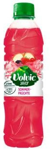Volvic Juicy Sommerfrüchte – Mit Mehrfruchtsaft aus Fruchtsaft­konzentraten – Nur natürliche Aromen – 1 x 0,5 l