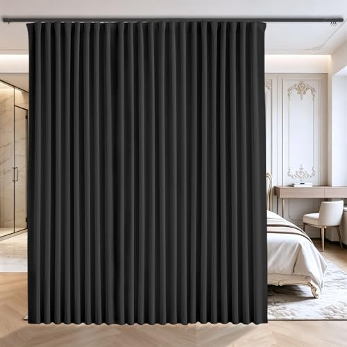 Grichril Extra Wide Blackout Curtains, 100W x 96L, 1 Panel