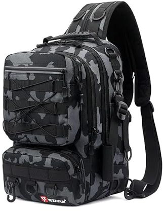 exmygboy Mochila de pesca, mochila de aparejos de pesca de 45 litros con soporte para caña y equipo, bolsa de almacenamiento ligera para exteriores resistente al agua