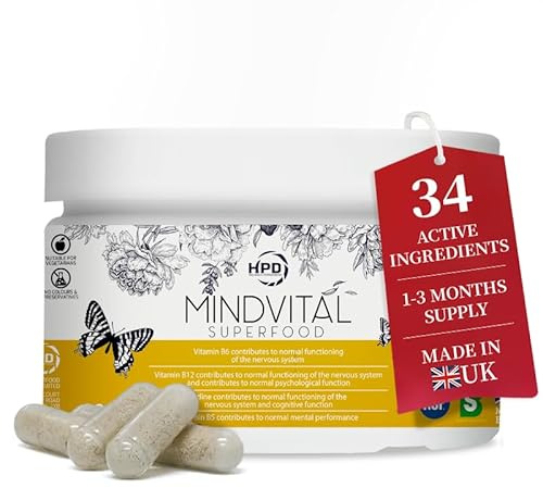 34-in-1 Nootropic Brain Supplement | Focus, Memory & Brain Fog Support Capsules | Cognitive Enhancer with Fatty Acid, Bacopa & B-Vitamins | Mental Clarity & Mood Balance | 90 Vagen Capsules