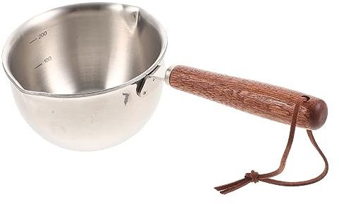 Mikinona petit pot à lait poêle antiadhésive casserole anti-adhésive Poêle à lait casserole lait pan casserole à lait avec bec verseur cuisson petite casserole pot à vapeur Acier inoxydable
